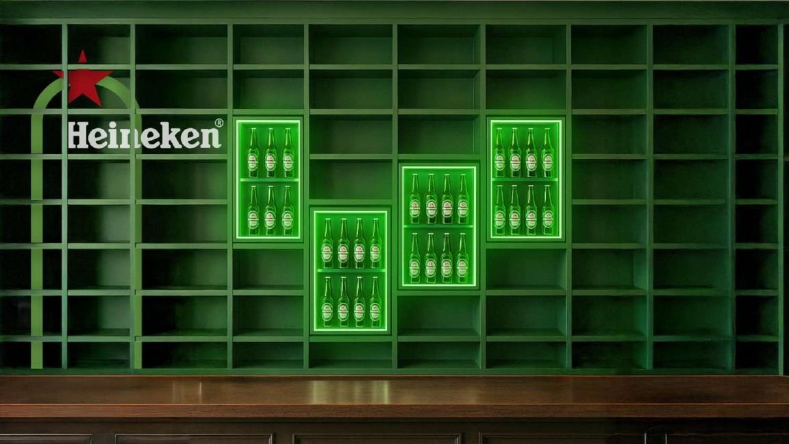 Heineken — Muro de botellas