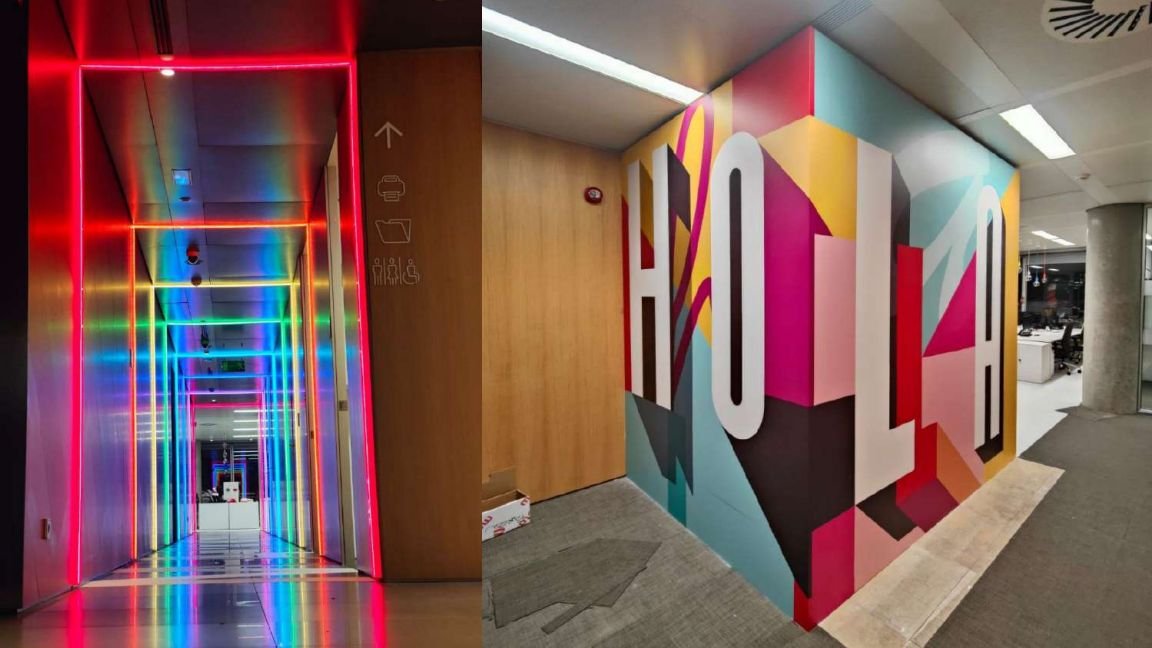 ¡HOLA! — Mural de oficinas