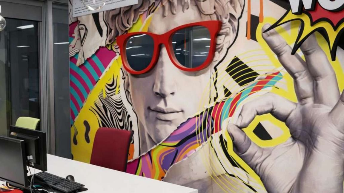 Espacio corporativo — Mural pop